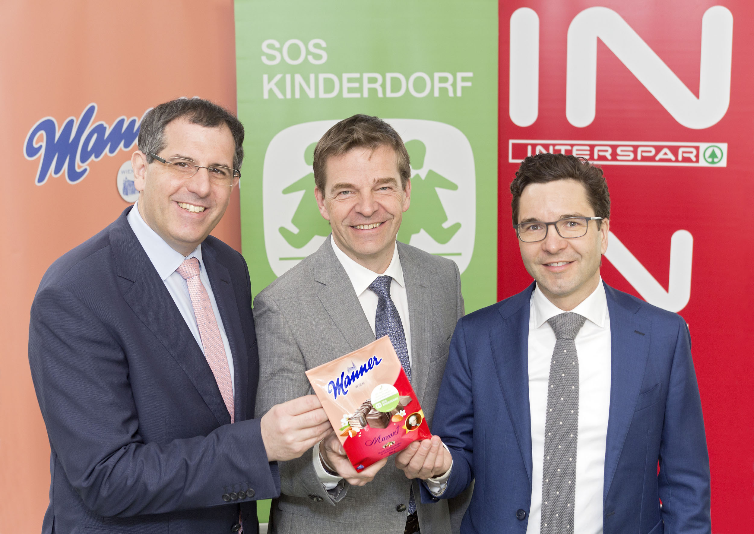 Manner Und INTERSPAR Feiern 70 Jahre SOS Kinderdorf Mit Manner Mozart