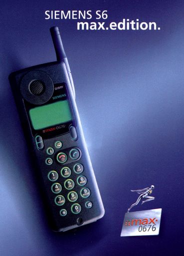 - ZU OTS 066 -max.mobil führt im Handel in Kooperation mit Siemens
Österreich eine spezielle Auflage des Siemens S6 Handys ein.
OTS-Photo:max.mobil