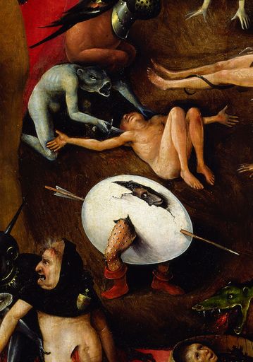 Hieronymus Bosch, Weltgericht-Triptychon, Detail