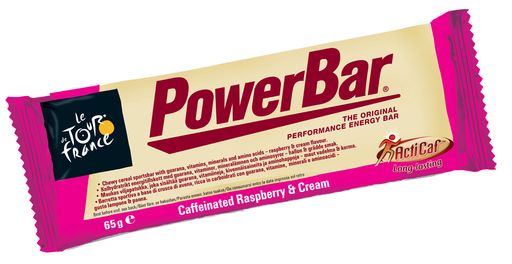 PowerBar hat für den Einsatz bei der Tour de France
einen speziellen Energieriegel entwickelt, den PowerBar Performance
Caffeinated Raspberry & Cream.