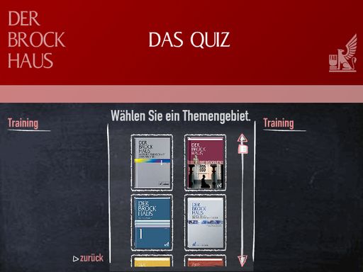 Brockhaus Das Quiz: zwei Gegner, zehn Fragen, ein
Gewinner.