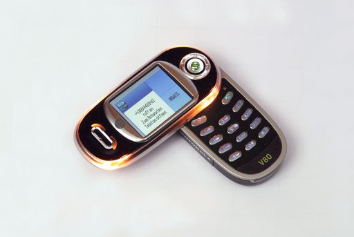 Vorschau Bild von Das heutige Handy ist ein universales Gerät: Nicht
nur akustische Kommunikation, sondern auch Bild- und
Datenübertragungen sind möglich (im
Bild: das Motorola V80).