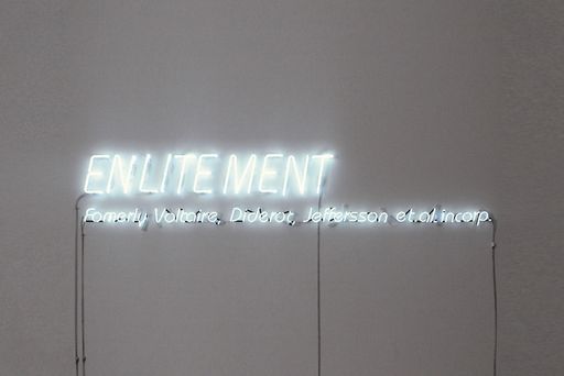  'Erleuchtung im Paternoster' - Der elitäre Kreis des
Hauses der Industrie öffnet für die Installation von Gerald Nestler
am 29. September seine Grenzen
im Bild: Gerald Nestler, enlitement, Neon Schriftzug, 2004