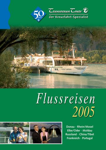  Seit 50 Jahren gehen Urlauber mit Transocean Tours
auf allen Weltmeeren auf Kreuzfahrt. In der kommenden Saison feiert
der Bremer Veranstalter ein weiteres Jubiläum: 25 Jahre
Fluss-Kreuzfahrten. Der jetzt erschienene Jubiläums-Katalog für
2005 umfasst vier Gala-Kreuzfahrten und neue Routen auf insgesamt
zehn verschiedenen Schiffen: Von der Donau-Reise bis zur Fahrt auf
dem chinesischen Jangtzekiang.