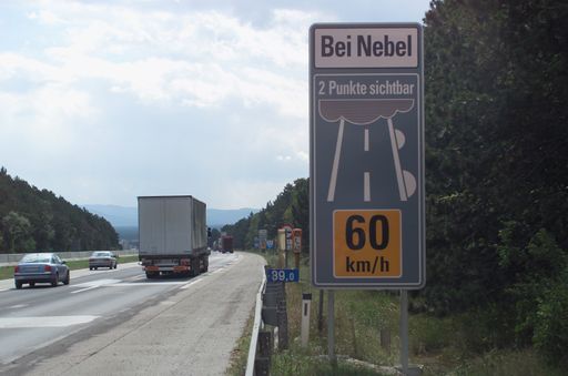 Vorschau Bild von ARBÖ Stichprobe zeigt, dass manche Nebelpunkte auch
bei guter Sicht nicht sichtbar sind.