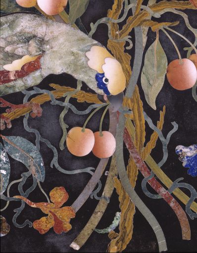 Vorschau Bild von Badminton Cabinet, im Auftrag von Henry Somerset,
Herzog von Beaufort. Grossfürstliche Werkstatt (Opificio delle
pietre dure) in Florenz, 1726 (Detail) 
Höhe: 3,80 m; Breite: 2,30 m (C) Christie's - London