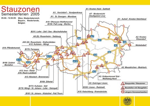 Semesterferien in Niederösterreich und Wien,
zeitgleich Ferien in Bayern, Holland und Belgien: Ein staureiches
Wochenende steht bevor