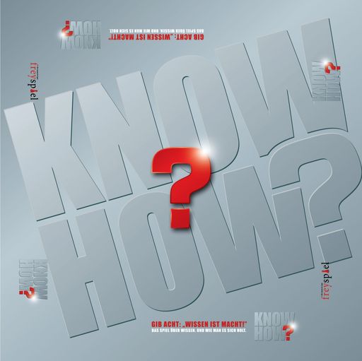 "Know How?" - Das jüngste Kind aus dem Hause
freyspiel.
freyspiel hat ein neues Spielkonzept entwickelt das erstmals auf
der Publica 2005 vorgestellt wird. "KnowHow?" ist ein
Frage/Antwort-Spiel, das auf Basis digitaler Drucktechnik bereits
ab 100 Stück individuell und kostengünstig adaptiert werden kann.