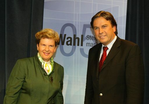 Vorschau Bild von ORF Steiermark: TV-Konfrontation; Waltraud Klasnic (ÖVP), Franz
Voves (SPÖ)