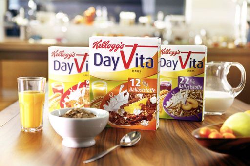 Die drei neuen ballaststoffreichen Vollkorn-Produkte
von Kellogg's
DayVita / Abdruck bitte unter Quellenangabe: "obs/KELLOGG
(DEUTSCHLAND) GMBH"