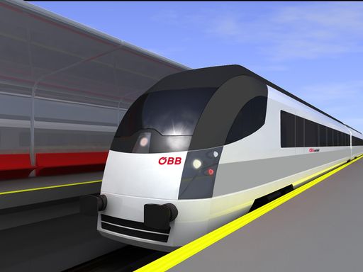 railjet setzt neue Maßstäbe im Fernverkehr. Ab 2008 werden die
ersten von insgesamt 23 Garnituren auf Schiene sein.