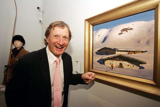  Franz Klammer mit einem Bild von Alfons Walde