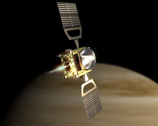  Satellit Venus-Express schwenkt am 11. April 2006 in
die Venusumlaufbahn ein