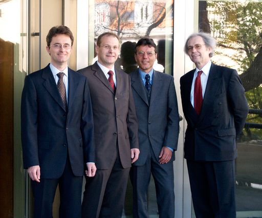 Der PFI-Vorstand v.l.n.r.: Mag. Bernd Gottinger,
Dipl.-Ing. Gerald Steinwender, Ing. Gerhard Drexer und Prof. Dr.
Gerhard Nauer