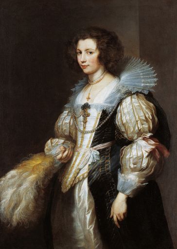 Anthonis van Dyck (1599-1641) - Porträt der Maria de Tassis (1611-1638), um 1629/30; Öl auf Leinwand, Höhe 128 cm, Breite 92 cm, Inv.-Nr. GE 58 - © Sammlungen des Fürsten von und zu Liechtenstein, Vaduz - Wien