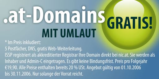 Vorschau Bild von Gratis .AT-Umlautdomains