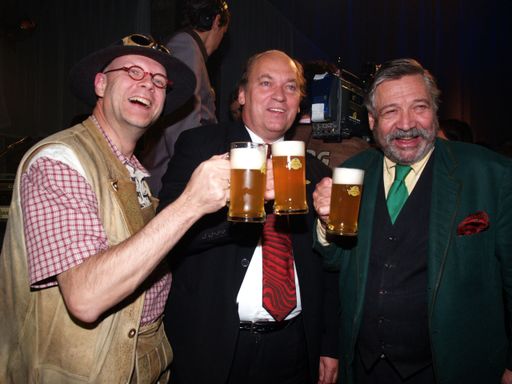 Bierpapst Conrad Seidl, Ottakringer-Chef Sigi Menz und Kammersänger Heinz Holecek