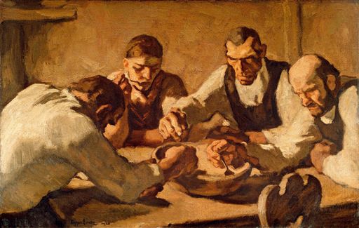 Vorschau Bild von KNr. 19
EGGER-LIENZ, Albin 1868 - 1926
Die Mahlzeit 1920 Euro 400.000 - 700.000
Öl auf Leinwand
98 x 155 cm
Signiert halblinks unten:
EGGER - LIENZ 1920