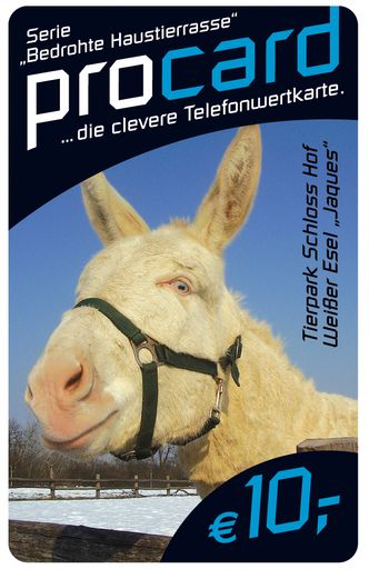 Vorschau Bild von Procard EUR 10,-- Serie "Bedrohte Tierarten" -  Esel "Jaques"