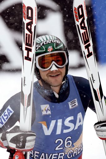 Bode Miller nach seiner Siegesfahrt bei der Abfahrt in Beaver Creek