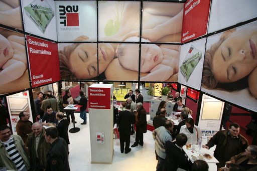  Am Baumit Messestand in Halle A wird der neue Baumit KalkKlimaputz erstmals der Öffentlichkeit vorgestellt.
