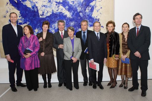 v.l.n.r.: Andreas Mailath - Pokorny, Rotraut Klein - Moquay, Eva Badura-Triska, Heinz Fischer, Margit Fischer , Edelbert Köb, PierreVieux, , Marie-Francoise Vieux, Camille Morineau, Alfred Pacquement
http://pressefotos.at/m.php?g=1&u=42&dir=200703&e=20070308_m&a=event