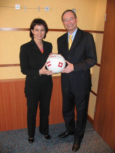 Schweizer Bundesrätin Doris Leuthard und WKÖ-Präsident Christoph Leitl