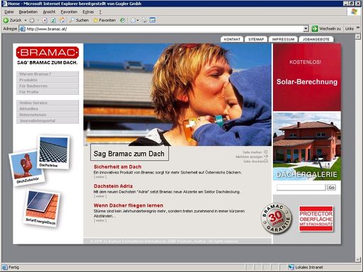  Neuer Internetauftritt bei Bramac