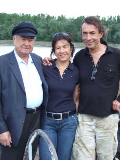 Hubert von Goisern mit KR Franz Brandner und Mag. Barbara Mosser-Brandner in Wallsee