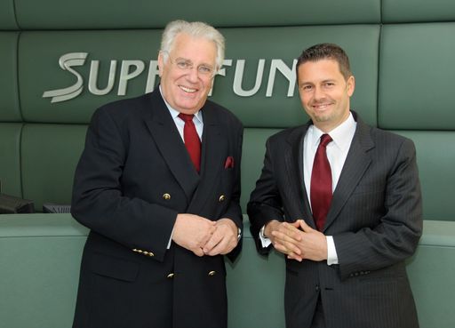Dr. Rudolf Streicher, neuer Superfund-Aufsichtsratsvorsitzender mit Superfund-Gründer Christian Baha