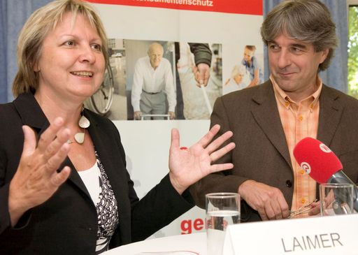 Vorschau Bild von Pressekonferenz "Neue Wege der Besuchsbegleitung" am 3.7.07 in einem Kindergarten der Wiener Kinderfreunde in Wien/Leopoldstadt mit BM Erwin Buchinger und DSA Christine Laimer (Wiener Familienbund)