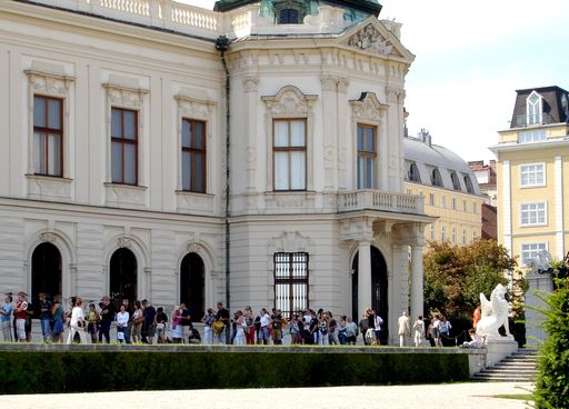 Hoher Besucherandrang im Belvedere.