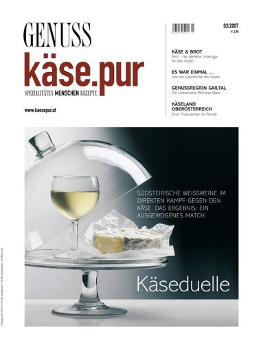 Käseduelle um Südsteirischen Wein: Die Südsteiermark ist mit ihrer Vielfalt an Weinspezialitäten den meisten Weinliebhabern ein Begriff. Doch passen diese Weine auch gut zu Käse? Und wenn ja Ð zu welchem? Ein Team von GENUSS.käse.pur ging diesen Fragen auf den Grund und stellte drei Käsepaare gleicher Art ebenso vielen Weinsorten gegenüber.