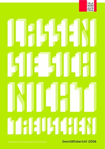 Cover: Geschäftsbericht 2006