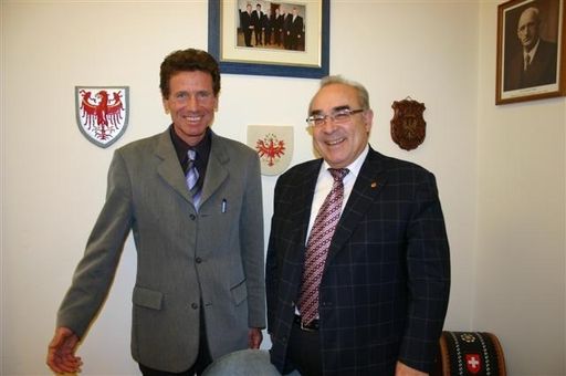 LT-Präs-Mader(r)empfing den neuen Rektor der Universität Innsbruck, Univ.-Prof.Dr.Karlheinz Töchterle(l)