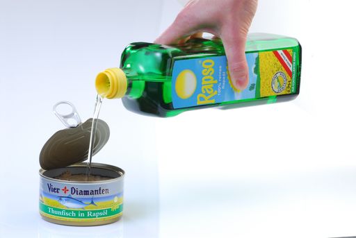  Qualität, Gesundheit und Preis sind wichtige Faktoren für Thunfischprodukte von "Vier Diamanten". Deshalb kombiniert "Vier Diamanten" das 100 %-ige reine und natur belassene Rapso(R) Rapsöl mit dem besten ausgesuchten Rückenfilets vom Skipjack Thunfisch.