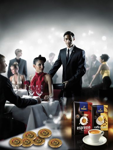 Tchibo/Eduscho bietet in Kooperation mit den Casinos Austria "Dinner&Casino" als attraktives Geschenk-Special an.