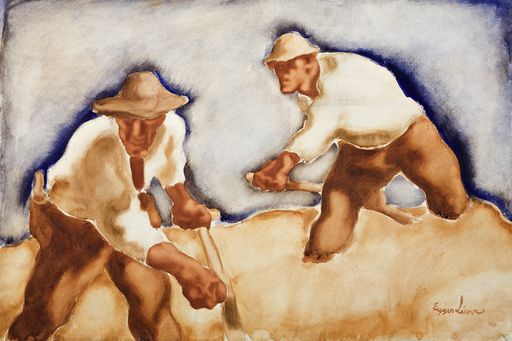 Vorschau Bild von EGGER- LIENZ, Albin (1868 - 1926) Zwei Schnitter (um 1920/23)