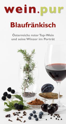 Cover zum neuen wein.pur-Buch "Blaufränkisch - Österreichs roter Top-Wein und seine Winzer im Porträt"