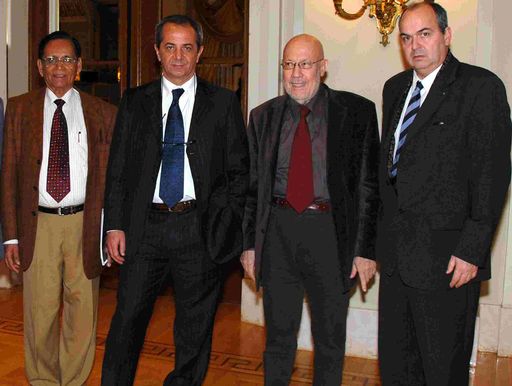 Experten unter sich:  v.l.: Dr. Banif Schah, Indien, Prof. Dr. Antonio Longo, Italien, Prof. Dr. Giorgos Grigoriades, Griechenland, Prim. Dr. Mathias Scheyer, Österreich