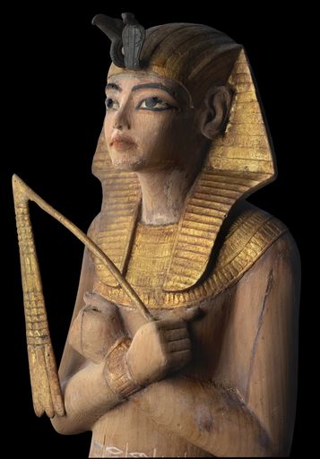 Uschebtifigur des Tutanchamun: Eine der größten Uschebti-Statuen und die einzige solche Figur, die in der Vorkammer gefunden wurde, sollte sicherstellen, dass der König im Jenseits keine Zwangsarbeit verrichten musste.