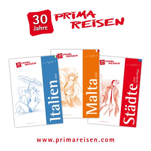 Vorschau Bild von 3 neue  Prima Reisen-Cover 2008