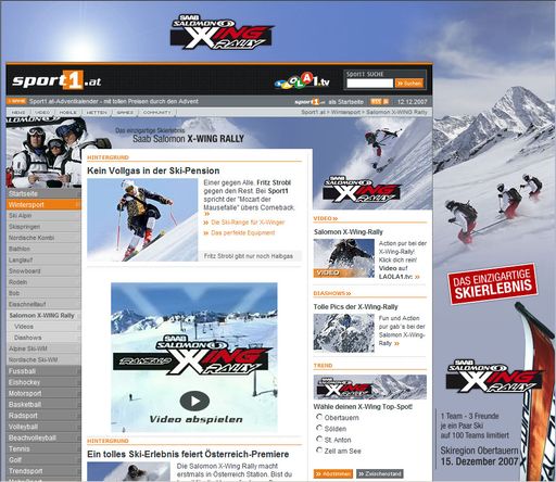 Salomon X-Wing Rally-Kanal auf Sport1.at