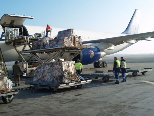  EgyptAir Cargo überstellte mit einer Cargo-Sondermaschine (Airbus A300) den Schatz des legendären Pharaos von Kairo nach Wien