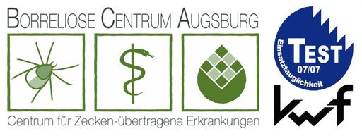 Vorschau Bild von Zecken-Frey wurde vom Borreliose Centrum Augsburg sowie vom Kuratorium für Waldarbeit und Forsttechnik (KWF) sehr erfolgreich getestet und wird von beiden Institutionen aktiv empfohlen. Im Bild: Logo Borreliose Centrum Augsburg