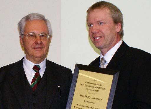 o.Univ. Prof. Dr. Günter Schweiger (li), Mag. Willy Lehmann (re.)