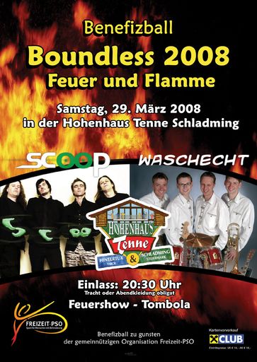 Vorschau Bild von Anlässlich des 3-jährigen Bestehens veranstaltet Freizeit-PSO (Para-Special-Outdoorsports) am 29. März 08 einen Benefizball in Kooperation mit der Handelsakademie Liezen und der Hohenhaus Tenne Schladming.