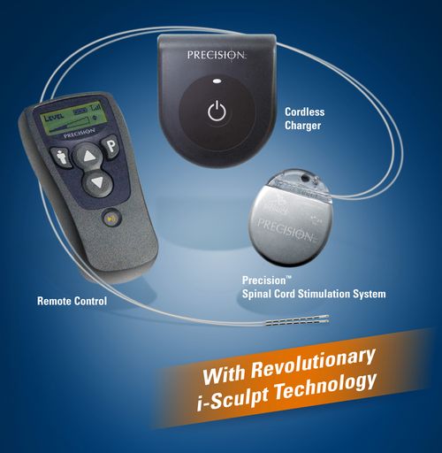 Vorschau Bild von Wieder aufladbares Rückenmarkstimulationssysten PRECISION; Fernbedienung, Ladegerät und Generator mit Elektroden