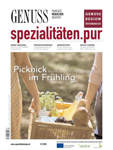 Anfang April erschien das neue Premiummagazin des Österreichischen Agrarverlages: GENUSS.spezialitäten.pur. Leitgedanke ist die Vermarktung der 112 Genuss Regionen Österreichs, die erstmals und exklusiv erlebbar gemacht werden.