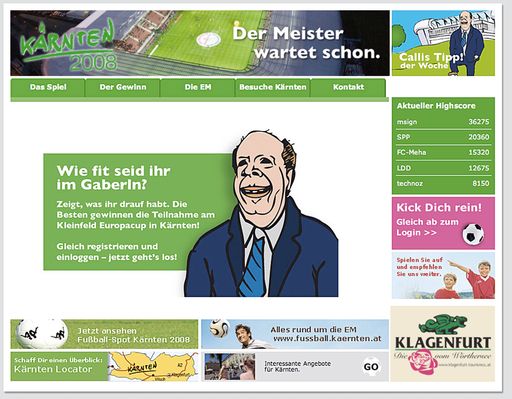 Vorschau Bild von Kärnten gibt Fußballfans schon jetzt den Kick - beim Online-Match unter www.fussball.kaernten.at können sie sich quer durchs schöne Kärnten kicken und im Team einen tollen Preis "ergaberln".